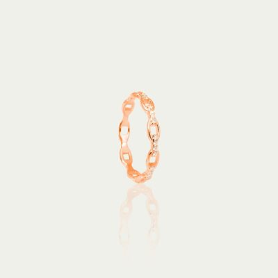 Ring Shiny Chain, rose gold plated