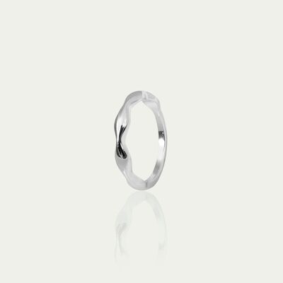 Thick Wave ring, sterling silver