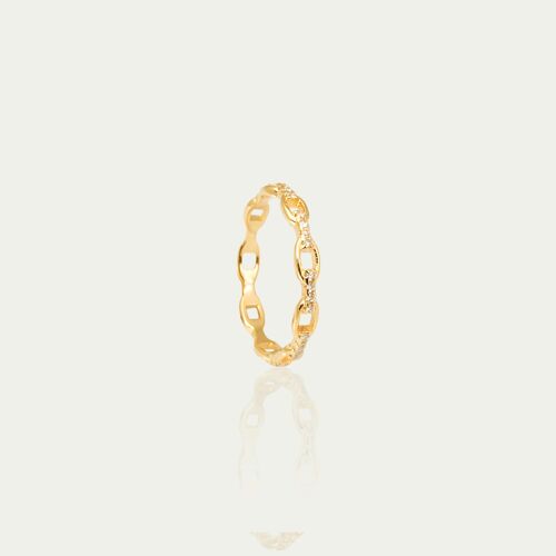 Ring Shiny Chain, Gelbgold vergoldet
