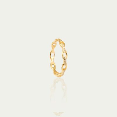 Anillo Shiny Chain, baño de oro amarillo