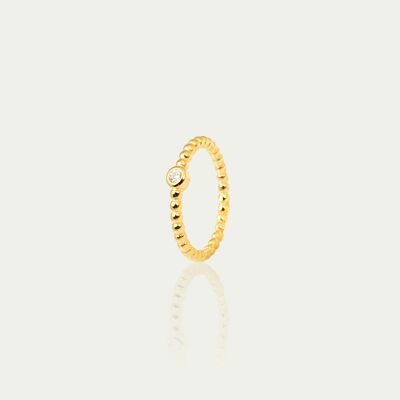 Ring Glam Bubbles, yellow gold plated