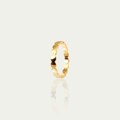 Anello Endless Disc, placcato oro giallo