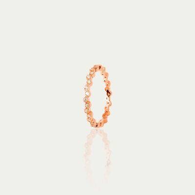 Ring Sparkling, rose gold plated