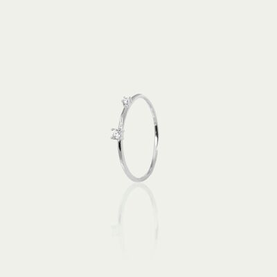 Ring Pure with zirconia, sterling silver