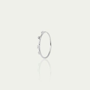 Bague Bubble & Pure, argent massif