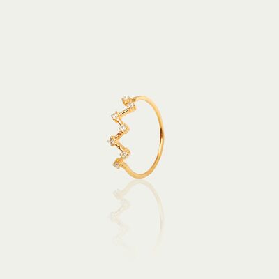 Anillo Flash, baño de oro amarillo