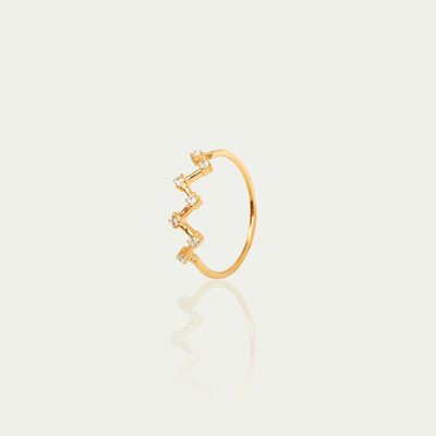 Ring Flash, yellow gold plated