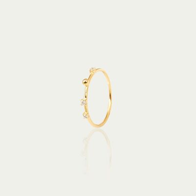 Ring Bubble & Pure, yellow gold plated