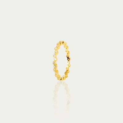Ring Sparkling, yellow gold plated