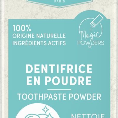 WAAM Cosmetics – Dentifrice en Poudre BIO naturel – Sans Eau – Haleine fraîche au menthol – Certifié BIO ECOCERT –Vegan – 60g – Sans conservateur