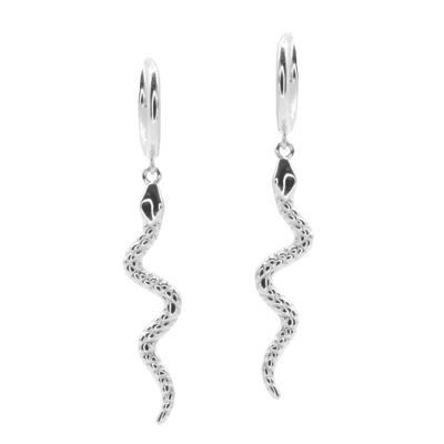 Hoop earrings La Vibora 925 silver