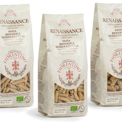 RENAISSANCE BIO pasta de maíz y arroz con FAVE ETR. y mijo 400g