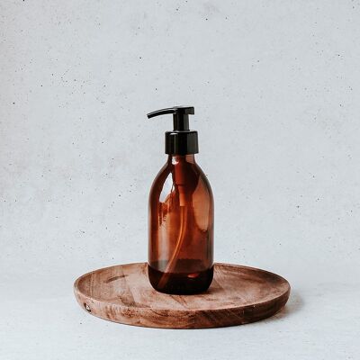 Amber glass bottle with dispenser - 250ml