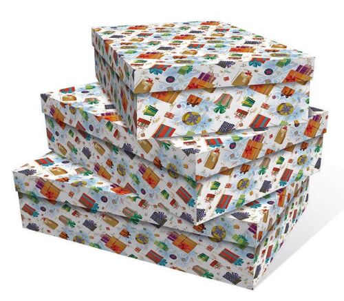 Set of 3 rectangular Gift Boxes