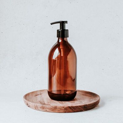 Amber glass bottle with dispenser – 500ml