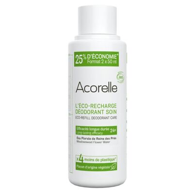 ACORELLE Eco-Refill Desodorante Roll-on ORGÁNICO Certificado ORGÁNICO de larga duración - 100ml
