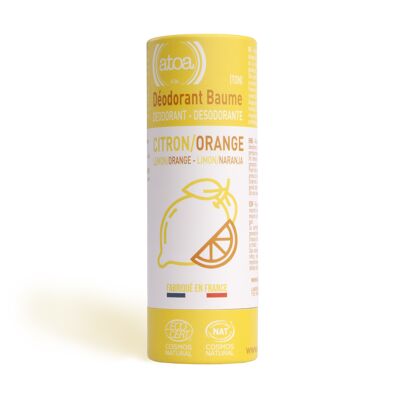 ATOA – COSMOS NATURAL zertifiziertes Zitrusbalsam-Deodorant – 100 g
