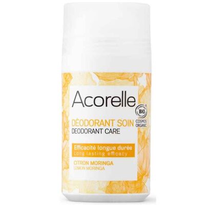 ACORELLE Zertifiziertes Bio-Deodorant zum Aufrollen Zitrone Moringa 50 ml