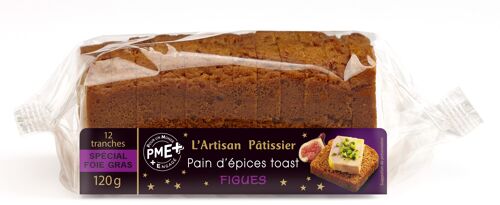Pain d'épices toast figues 12 tranches - Artisan Pâtissier