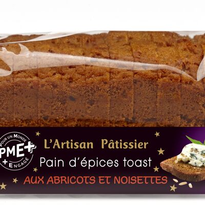 Pain d'épices toast Abricots Noisettes 12 tranches - Artisan Pâtissier