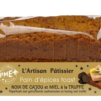 Pain d'épices toast Noix de cajou à la Truffe 12 tranches - Artisan Pâtissier