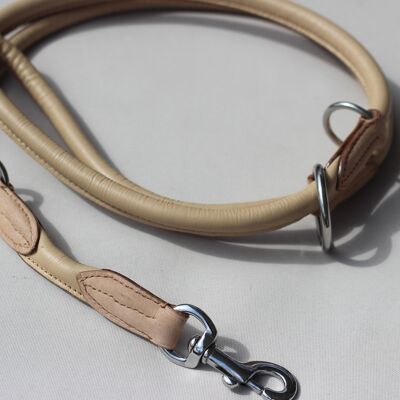 Leather leash Kay, natural