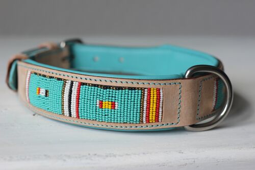 Leder Halsband MINT MASSAI - XL