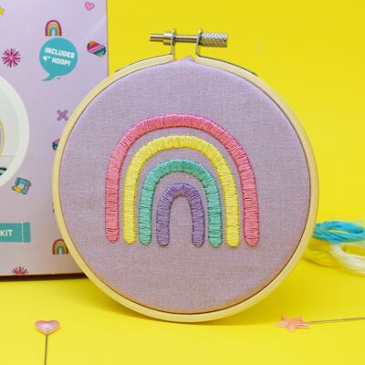Mini kit de manualidades de bordado Candy Rainbow
