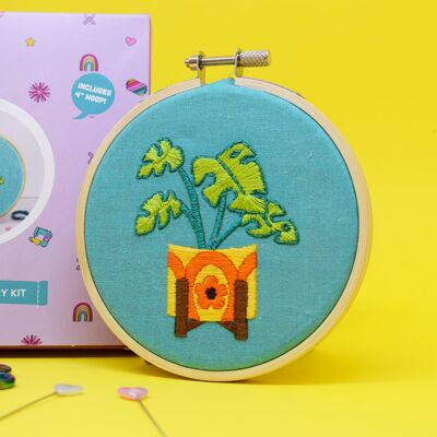 Monstera' Mini Embroidery Craft Kit