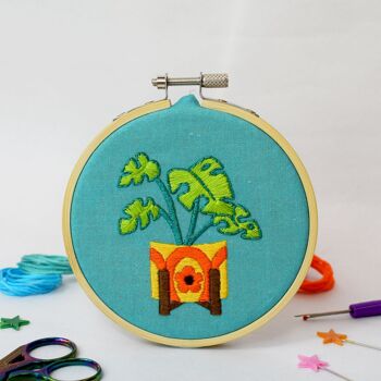 Mini kit de broderie Monstera' 4