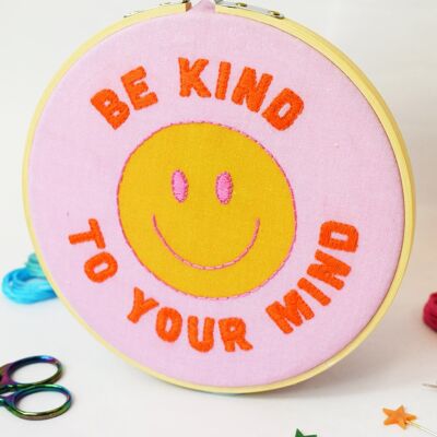 Be Kind To Your Mind' Large Embroidery Craft Kit