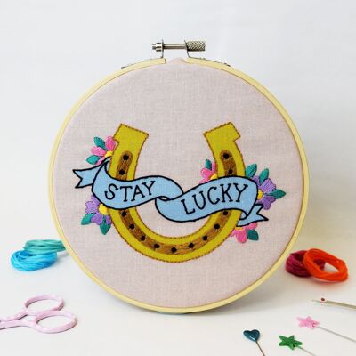 Stay Lucky' Large Embroidery Craft Kit