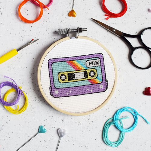 MIXTAPE' Mini Cross Stitch Kit