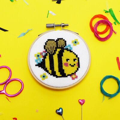 Bella Bee' Mini Cross Stitch Kit
