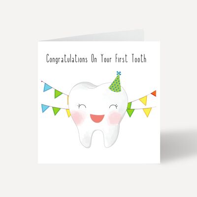 Felicitaciones por su tarjeta de primer diente