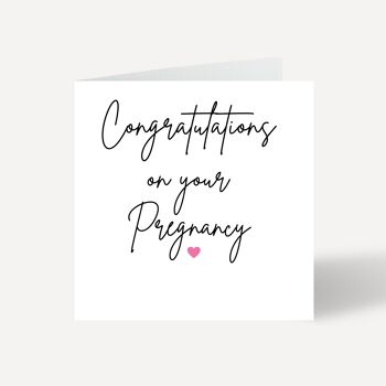 Félicitations pour votre carte de grossesse