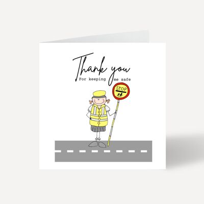 Thank You School Crossing Patrol Officer Card - Female