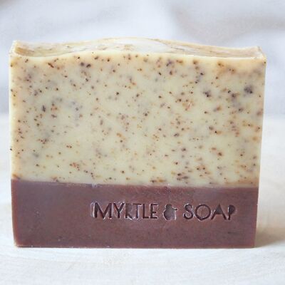 MORNING COFFEE natural soap with Arabica coffee, peppermint & organic cocoa powder. peeling
