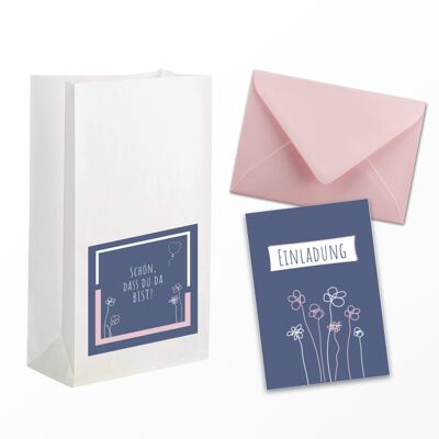 Cartons d'invitation avec pochettes pour l'anniversaire de vos enfants - Beauty Bash - 6e