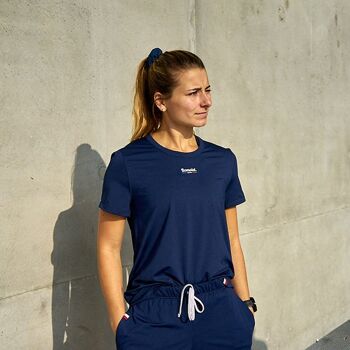 T-shirt Running Femme - L'Endurant Bleu 1