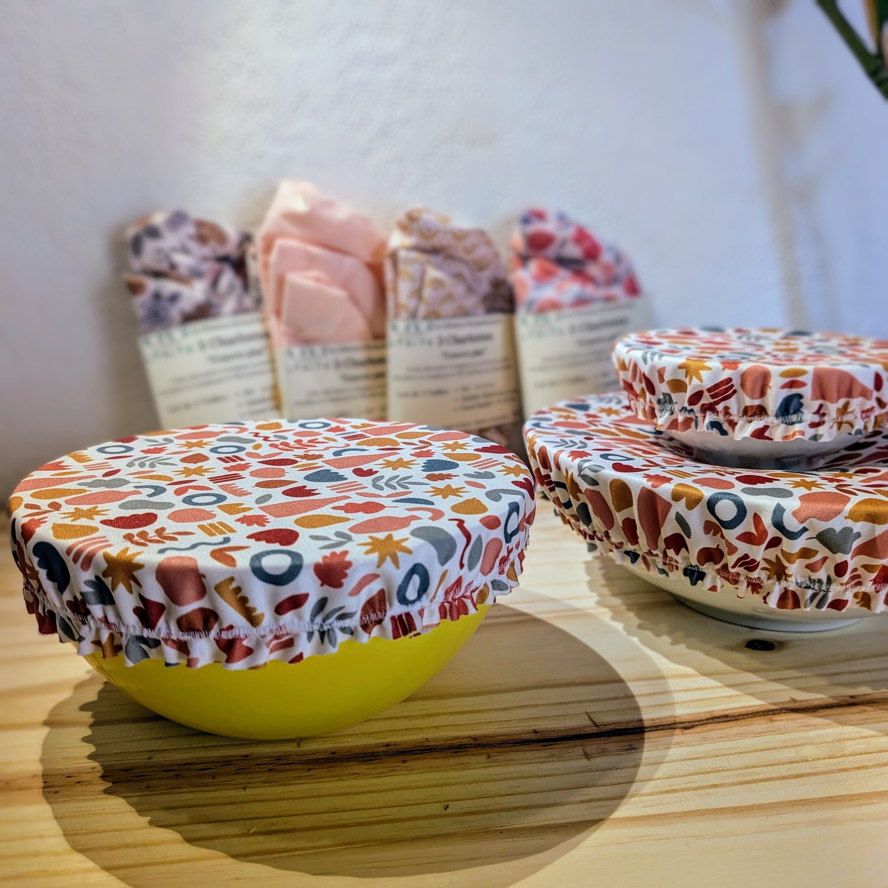 Set di 3 copripiatti, copripiatti lavabili e riutilizzabili