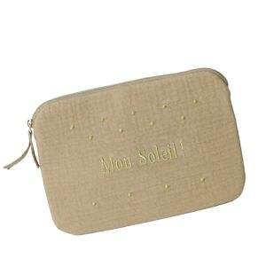 Pochette en Gaze de coton Mon Soleil ! Beige