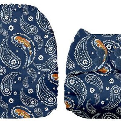 Mama Koala Couche à Poche Taille Unique - Paisley Bleu