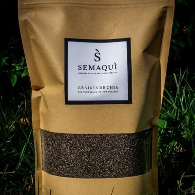 Organic black chia seeds - France - 1 kg