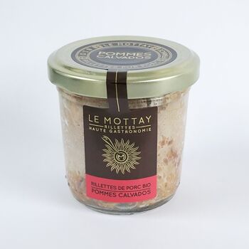 Rillettes de porc bio aux pommes et au Calvados (Le Mottay) 1