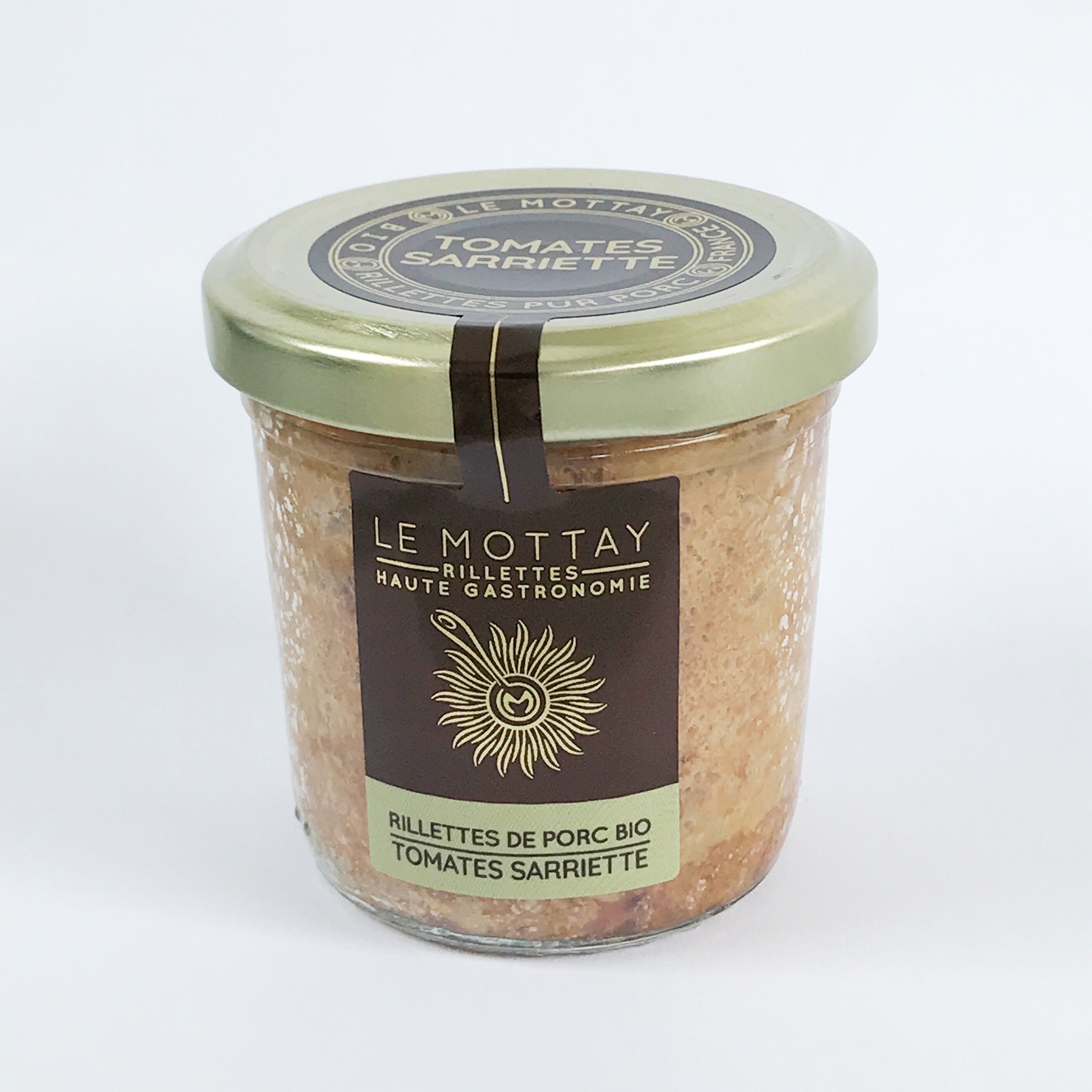 Rillettes di maiale bio con pomodori secchi e santoreggia 90g (Le Mottay)