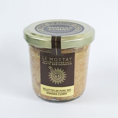 Rillettes de cerdo ecológicos con piña y curry (Le Mottay)