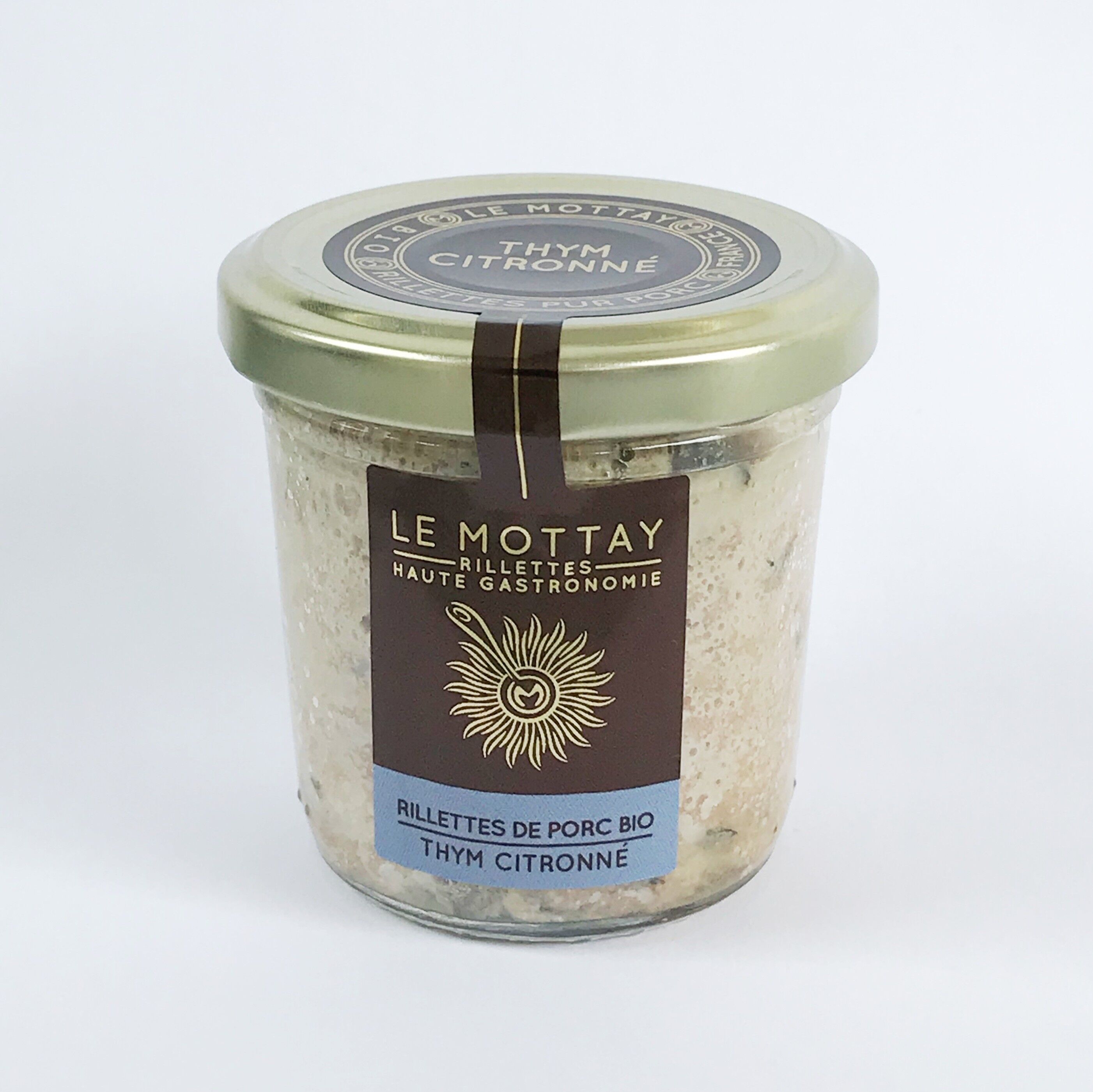 Rillettes di maiale bio al timo limone 90g (Le Mottay)