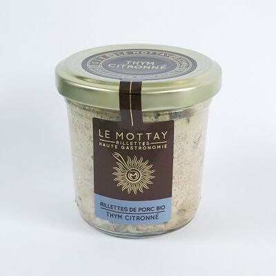 Organic pork rillettes with lemon thyme (Le Mottay)