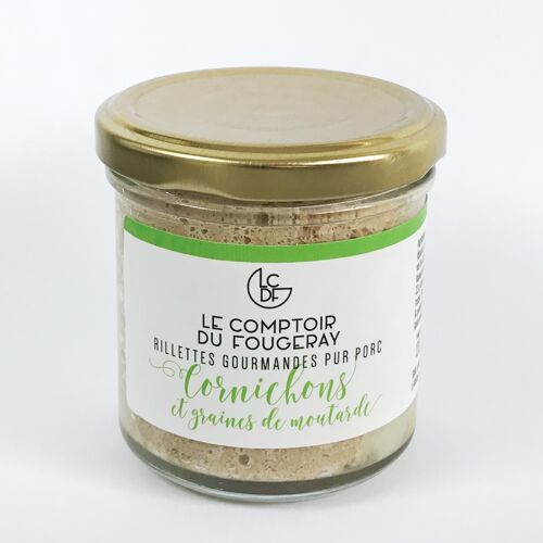 Rillettes de porc aux cornichons et graines de moutarde (Le Comptoir du Fougeray)